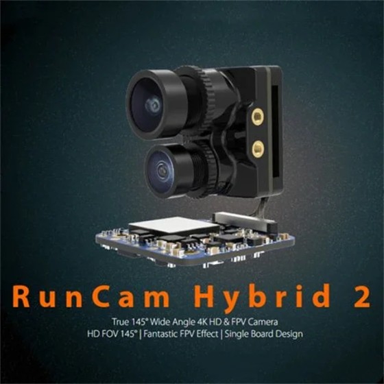 RunCam Hybrid 2 Upgraded 4K FPV and HD Recording Camera With Dual Lens FOV 145 Angle Phoenix 2 Analog Sensor 128G DIY